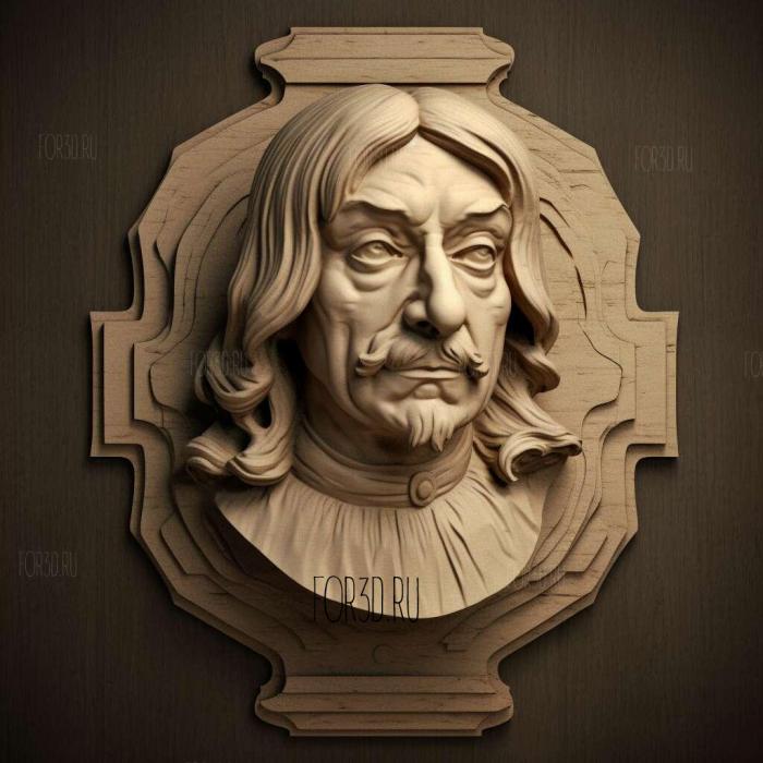 Rene Descartes 3 stl model for CNC